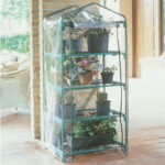 Serra Azalea - 4 ripiani - 70 x 50 x 158 cm - acciaio verniciato/PVC - verde/trasparente - Verdemax - immagine 3