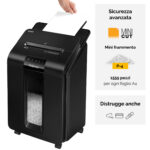 Distruggidocumenti automatico 100M - a mini frammenti - Fellowes - immagine 2