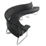 Modulo dritto - divanetto Slastic SLB - senza braccioli - nero - Unisit - immagine 2