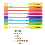 Evidenziatore Tratto Video -  punta a scalpello - tratto 1,00 - 5,00 mm - colori assortiti - Tratto - boccia 168 pezzi - immagine 2
