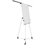 Portablocco magnetico Earth Kyoto - 70 x 100 cm - con base mobile, kit rotolo e bracci estensibili - Bi-Office - immagine 5