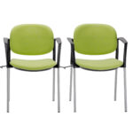 Poltroncina visitatore Step SPBSBR - con braccioli inclusi - verde - Unisit - immagine 2