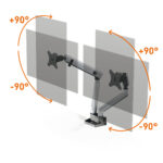 Braccio porta monitor Select Plus 5097-23 - per 2 monitor - Durable - immagine 3