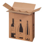 Scatola Wine Pack - 3 bottiglie - 30,5 x 10,8 x 36,8 cm - cartone doppia onda - avana - Bong Packaging - conf. 10 pezzi - immagine 2