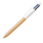 Penna a sfera scatto multifunzione 4 Colours Wood - 1.0 mm - Bic - conf. 12 pezzi - immagine 2