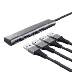 Hub Halyx - 4 porte - da USB-C a USB-A 3.2 Gen1 - alluminio - grigio - Trust - immagine 2