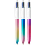 Penna a sfera scatto multifunzione 4 Colours Gradient - colori assortiti - Bic - expo 30 pezzi - immagine 2