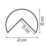 Profilo paracolpi angolare C25R - giallo/nero - Durable - immagine 2