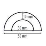 Profilo paracolpi P30 - per superfici tubolari - giallo/nero - Durable - immagine 2