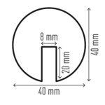 Profilo paracolpi E8R - per spigoli - giallo/nero - Durable - immagine 3