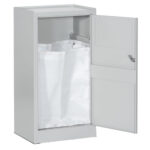 Armadietto portabiancheria - con sacco - 50 x 40 x 100 cm - grigio - Tecnotelai - immagine 2