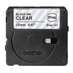 Brother - Nastro adesivo - Nero/Trasparente - 12mm x 4mt - BTAG131 - immagine 2