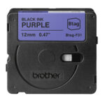 Brother - Nastro -  Nero/Viola - BTAGF31 - 12mm x 4mt - immagine 2
