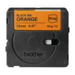 Brother - Nastro adesivo - Nero/Arancione - 12mm x 4mt - BTAGT31 - immagine 2