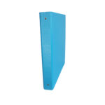Raccoglitore King - 22 x 30 cm - 4 anelli tondi 30 mm - dorso 4 cm - rivestimento in PP - azzurro - Starline - immagine 3