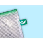 Busta a rete con cerniera gialla - PVC - 20 x 25 cm - trasparente - Starline. - immagine 2