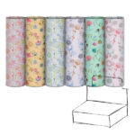 Carta regalo riciclata Fiori di campo - 100 fogli - 70x100cm - fantasie assortite - Rex Sadoch