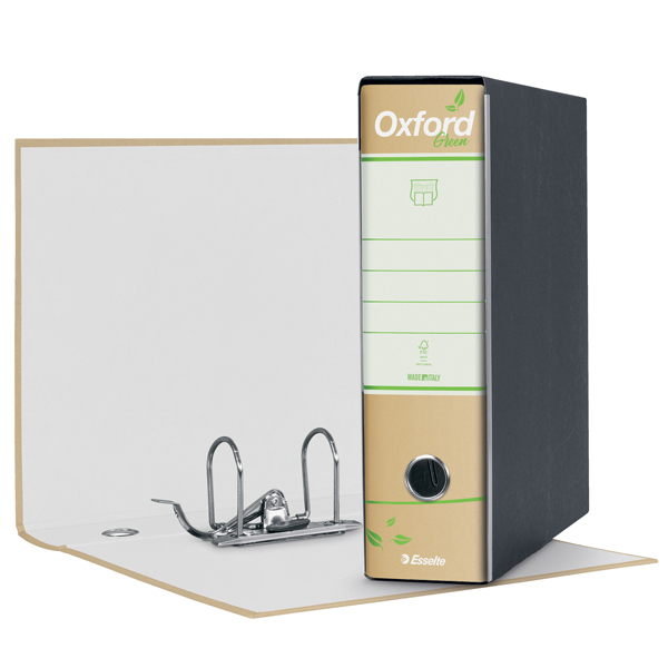 MD_100126 Registratore Oxford Green G83 - dorso 8 cm - commerciale 23 x 30 cm - avana - Esselte - immagine 1
