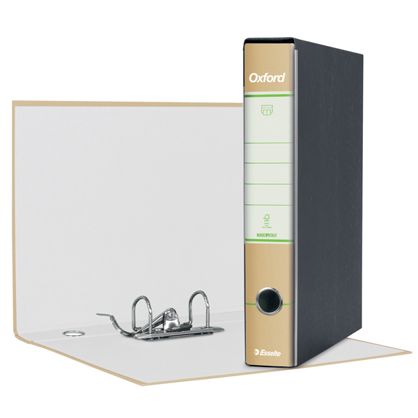 MD_100127 Registratore Oxford Green G84 - dorso 5 cm - protocollo 23 x 33 cm - avana - Esselte - immagine 1