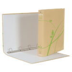 Raccoglitore Oxford Green - 22 x 30 cm - 4 anelli tondi 30 mm - dorso 4 cm - carta riciclata - avana - Esselte