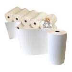 Rotolo per calcolatrice e stampante - 110 mm x 30 m - 55 gr - diametro esterno 49 mm - anima 12 mm - carta termica BPA free - Sabacart - blister 5 pezzi
