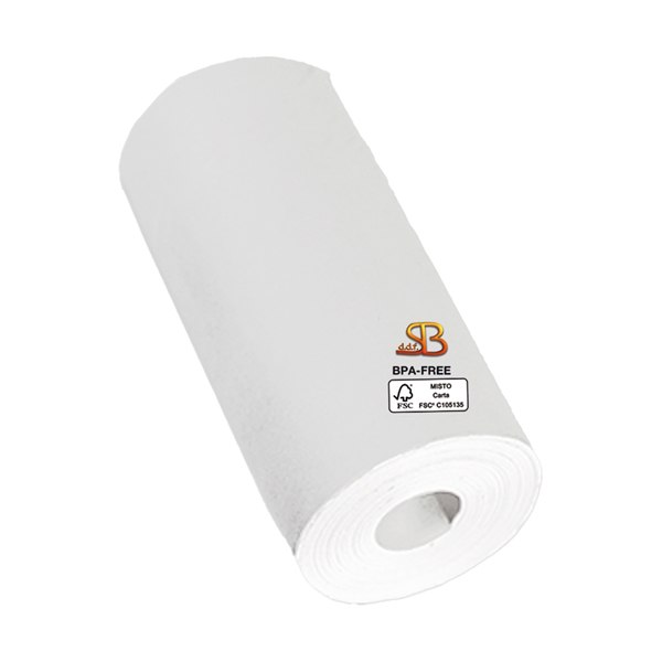 MD_100181 Rotolo per POS - 57 mm x 11 m - 55 gr - diametro esterno 30 mm - senza anima - carta termica BPA free - Sabacart - blister 12 pezzi - immagine 1
