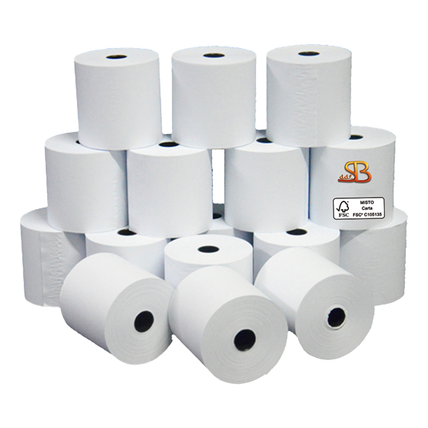 MD_100241 Rotolo per calcolatrice - 57 mm x 28 m - 55 gr - diametro esterno 58 mm - anima 12 mm - carta neutra - Sabacart - blister 10 pezzi - immagine 1
