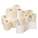 Rotolo per bilancia - 62,5 mm x 30 m - 55 gr - diametro esterno 50 mm - anima 12 mm - carta termica BPA free - Sabacart - blister 10 pezzi