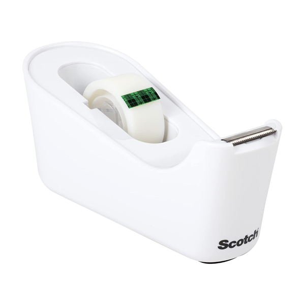 MD_100357 Dispenser da tavolo Magic C 18 - per nastri 33 m - 1 rotolo magic incuso - bianco - Scotch - immagine 1