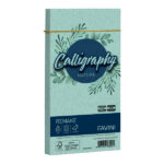 Busta Calligraphy Remake - 110 x 220 mm - 120 gr - acquamarina - Favini - conf. 25 pezzi