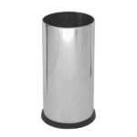 Portaombrelli Steel - con vaschetta interna - diametro 24 cm - H 49 cm - 22 L - acciaio lucido - Stilcasa