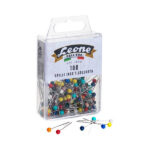 Spillo con testa di plastica colorata - inox - Leone - conf. 100 pezzi