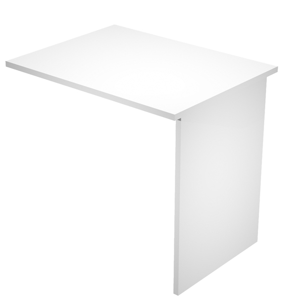 MD_100789 Allungo reversibile dx/sx per scrivanie Easy - 80 x 60 cm - con fianchi pannello - Bianco - immagine 1