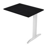 Allungo reversibile dx/sx per scrivanie Easy - 80 x 60 cm - Nero venato/metal cromato