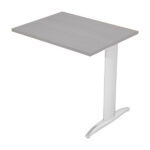 Allungo reversibile dx/sx per scrivanie Easy - 80 x 60 cm - Grigio/metal cromato