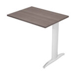 Allungo reversibile dx/sx per scrivanie Easy - 80 x 60 cm - Frassino toscano/metal cromato
