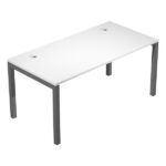 Scrivania singola Agorà - 120 x 80 x 74,6 cm - Bianco/antracite