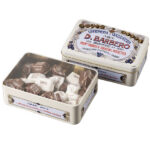 Scrigno regalo - con tartufi misti - 130 gr - metallo - panna - Barbero