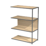 Modulo aggiuntivo per libreria Modular - 90 x 44 x 122 cm - struttura metal antracite - rovere
