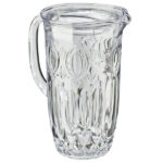 Caraffa decorata Milos - 1,7 L - metacrilato - trasparente - Leone