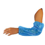 Coprimaniche monouso - 40 cm - LDPE - azzurro - Worker - conf. 100 pezzi