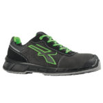 Calzatura di sicurezza Taylor S1P S - numero 42 - pelle scamosciata - nero/verde - U-Power