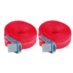 Cinghie - con fibia in metallo - per carichi fino a 250 kg - 25 mm x 2,5 m - Valex - conf 2 pezzi