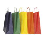 Shopper Twisted - maniglie cordino - 45 x 15 x 50 cm - carta biokraft - colori assortiti autunno/inverno - Mainetti Bags - conf. 25 pezzi