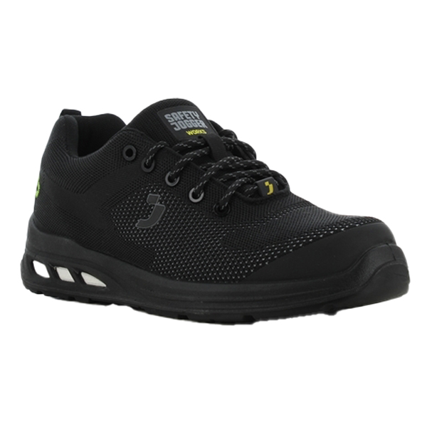 MD_102146 Calzatura bassa da lavoro Ecofitz S1P LOW - numero 40 - maglia riciclata - nero - Safety Jogger - immagine 1