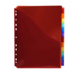Divisori neutri a 12 tacche - PP - A4 maxi - con portaetichetta - colori assortiti - Exacompta