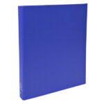 Raccoglitore foderato in PP - A4 - 4 anelli tondi 30 mm - dorso 4cm - blu scuro - Exacompta