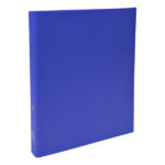 Raccoglitore foderato in PP - A4 - 2 anelli tondi 30 mm - dorso 4 cm - blu scuro - Exacompta