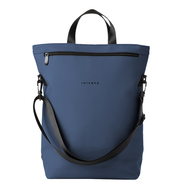 MD_102584 Borsa zainabile Drop - 30 x 44 x 14 cm - gomma - blu - In Tempo - immagine 1