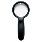 Lente di ingrandimento 1137 - diametro 7,5 cm - con led - nero - Lebez